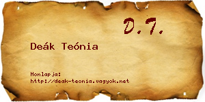 Deák Teónia névjegykártya